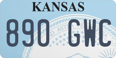 KS license plate 890GWC