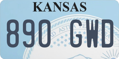 KS license plate 890GWD