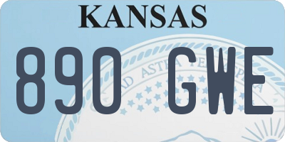 KS license plate 890GWE