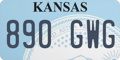 KS license plate 890GWG