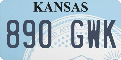 KS license plate 890GWK