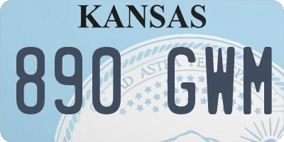 KS license plate 890GWM
