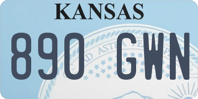 KS license plate 890GWN