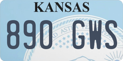KS license plate 890GWS