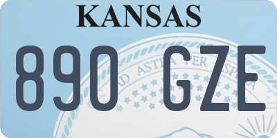 KS license plate 890GZE