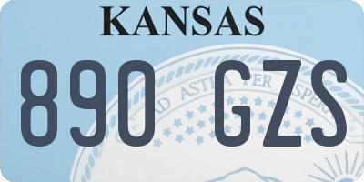 KS license plate 890GZS