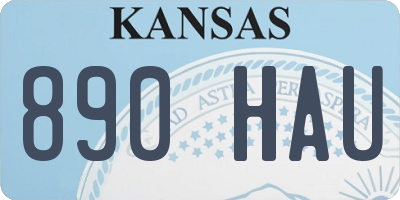 KS license plate 890HAU