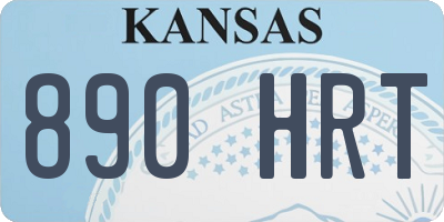 KS license plate 890HRT