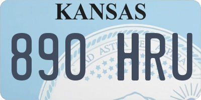 KS license plate 890HRU