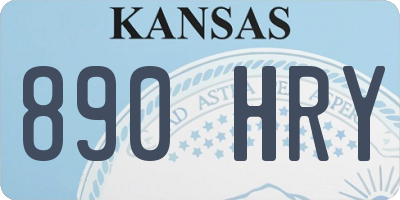 KS license plate 890HRY