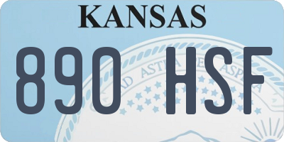 KS license plate 890HSF