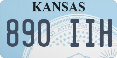 KS license plate 890IIH
