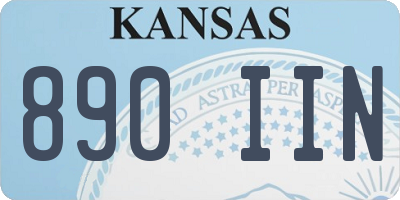 KS license plate 890IIN