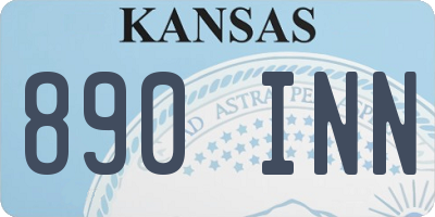 KS license plate 890INN