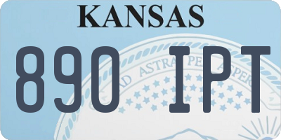 KS license plate 890IPT