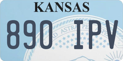 KS license plate 890IPV