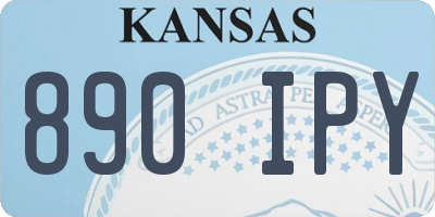 KS license plate 890IPY