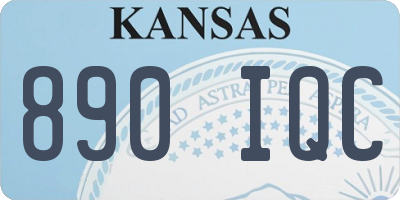 KS license plate 890IQC