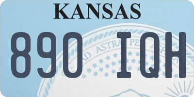 KS license plate 890IQH