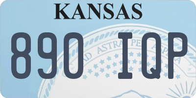 KS license plate 890IQP