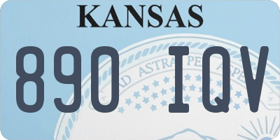 KS license plate 890IQV