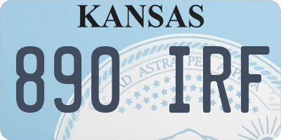 KS license plate 890IRF
