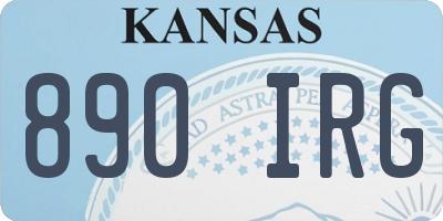 KS license plate 890IRG