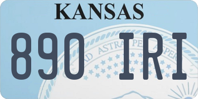 KS license plate 890IRI