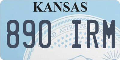 KS license plate 890IRM