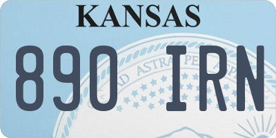 KS license plate 890IRN