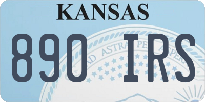 KS license plate 890IRS