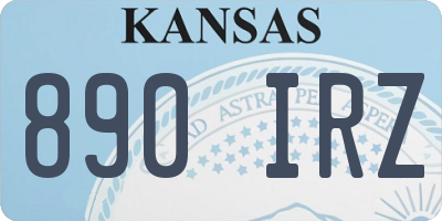KS license plate 890IRZ