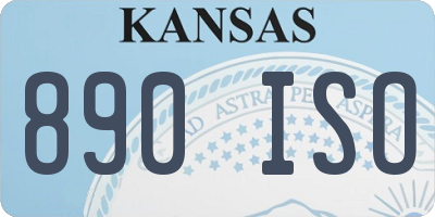 KS license plate 890ISO