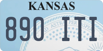 KS license plate 890ITI