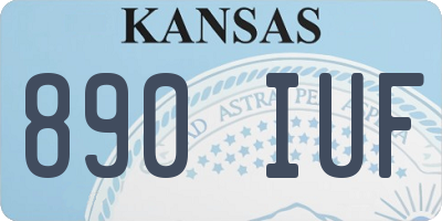 KS license plate 890IUF