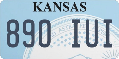 KS license plate 890IUI