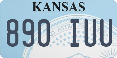 KS license plate 890IUU