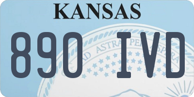 KS license plate 890IVD