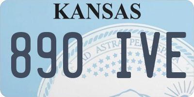 KS license plate 890IVE