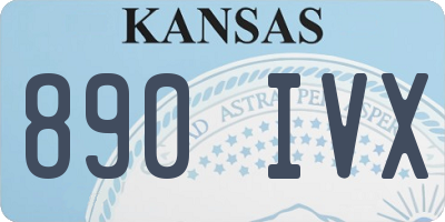 KS license plate 890IVX