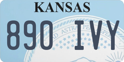 KS license plate 890IVY