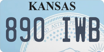 KS license plate 890IWB