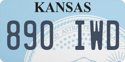 KS license plate 890IWD