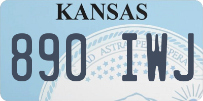 KS license plate 890IWJ