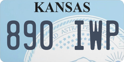 KS license plate 890IWP