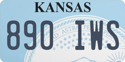 KS license plate 890IWS