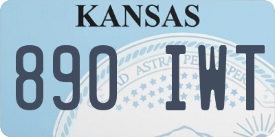 KS license plate 890IWT
