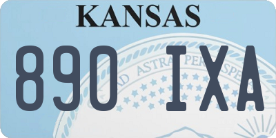 KS license plate 890IXA