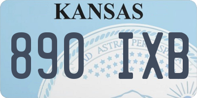 KS license plate 890IXB