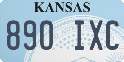 KS license plate 890IXC